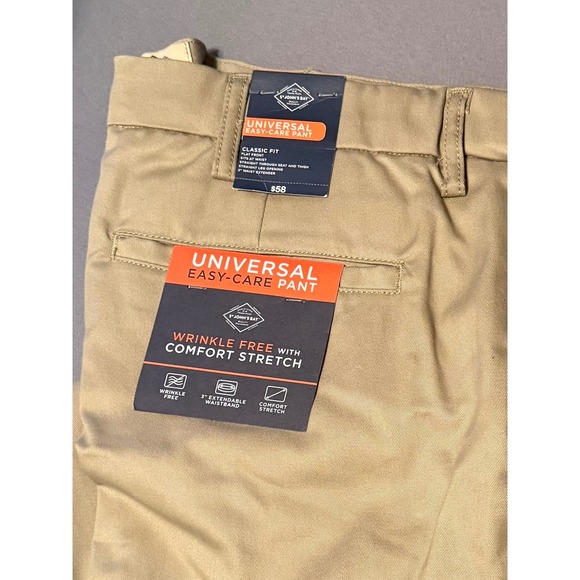 St. John's Bay Other - NWT St. John's Bay Mens Universal Easy-Care Pant Khaki 38x38 Classic Fit